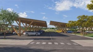 French startup BoucL Énergie is constructing wooden solar canopies in Gard, aiming to power over 250 homes and businesses. The project promotes collective energy use, combining sustainability with clean energy access, and is set to launch by late 2025 with EV charging and low-carbon design.